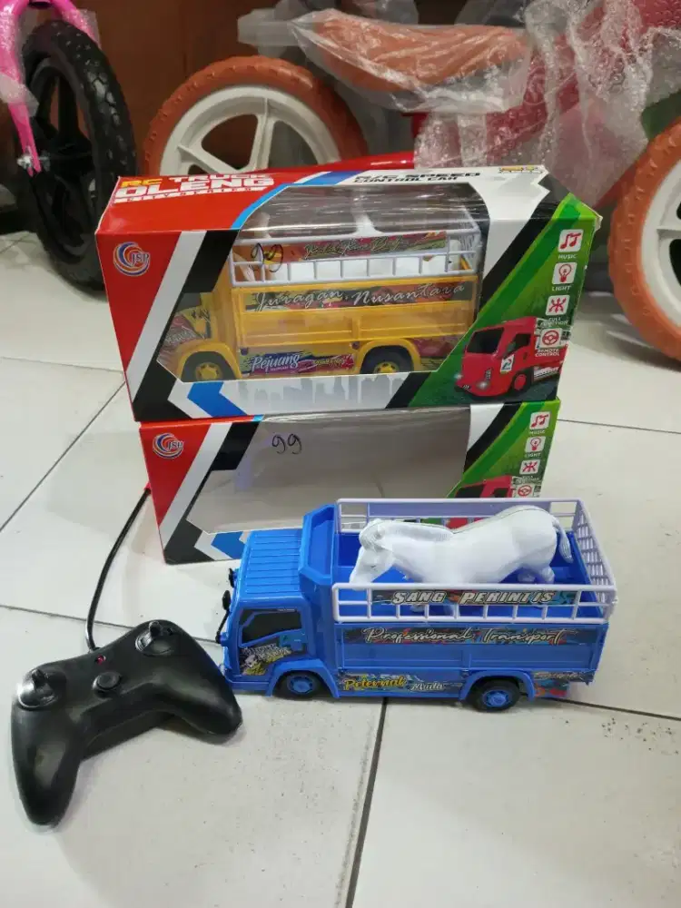 Mainan Anak Remot Control truk oleng animal vas