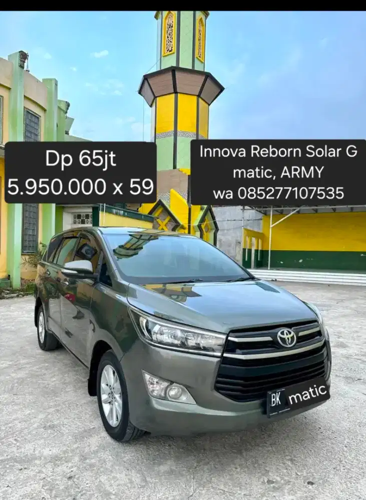Innova Reborn solar G matic diesel tahun 2016 pemakaian 2017