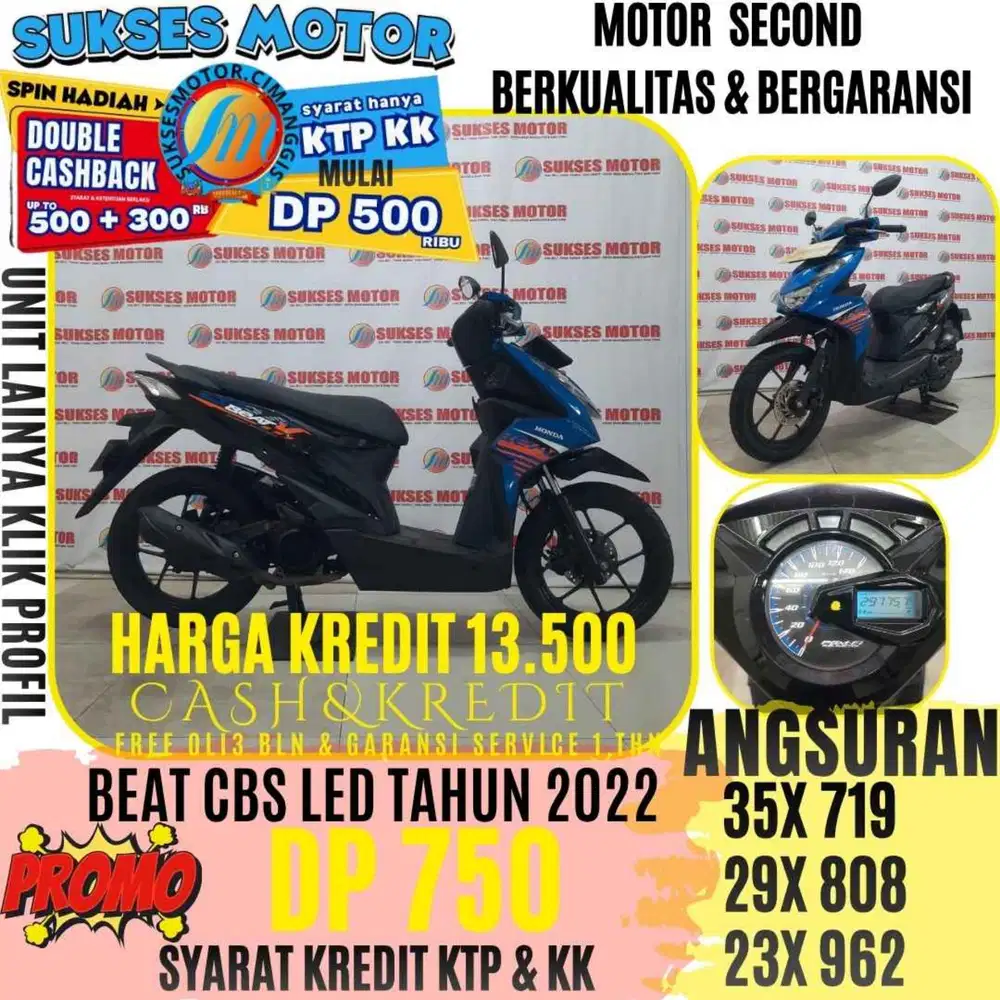 BEAT CBS LED TAHUN 2022 BERGARANSI CASHBACK UPTO 300 RIBUAN