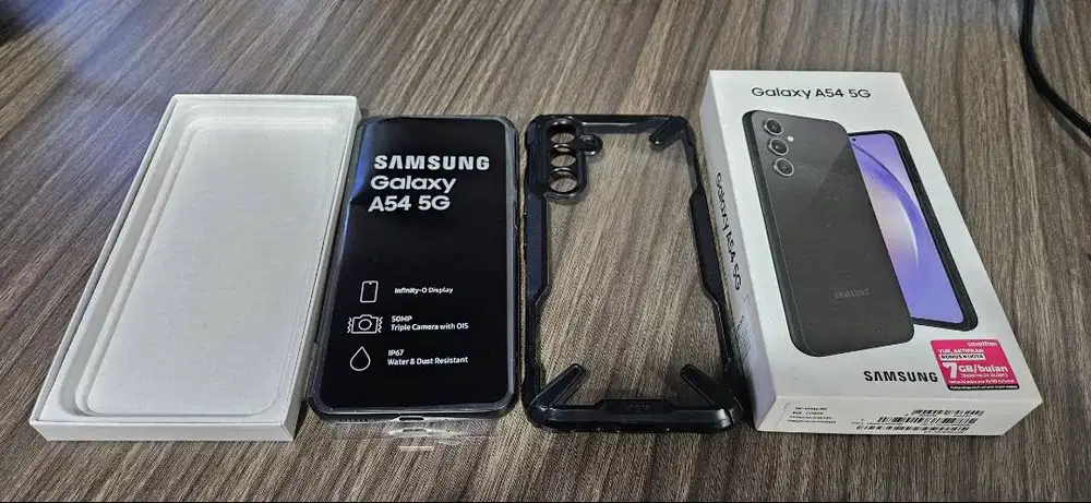 Samsung A54 5G 256 spt baru c/w box, protector & Ringke fusion case
