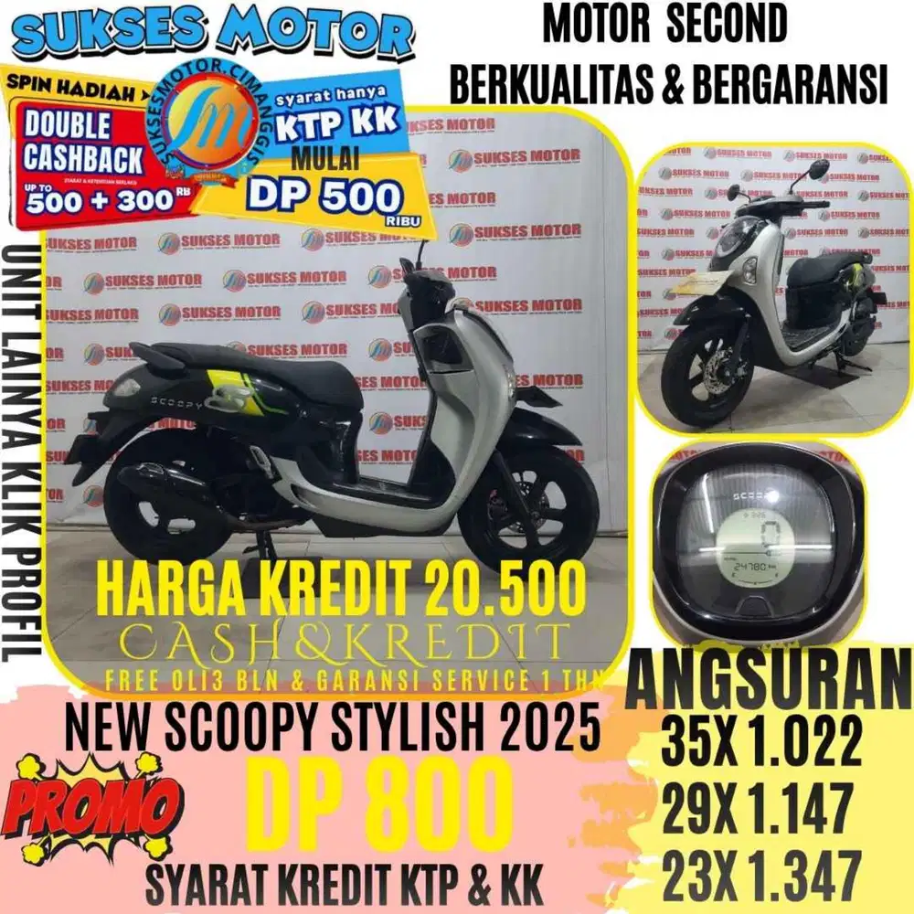 SCOOPY STYLISH TAHUN 2025 BERGARANSI CASHBACK UPTO 300 RIBUAN