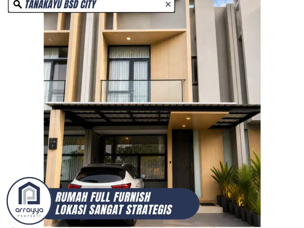 DIJUAL RUMAH CANTIK 2 LANTAI FULL FURNISH DI TANAKAYU BSD (ENB389)