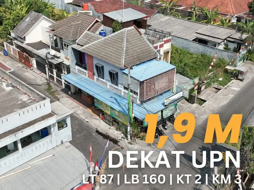 Jual Ruko Dekat UPN Pinggir Jalan Dalam Ringroad Harga BU Kawasan Ramai Kampus