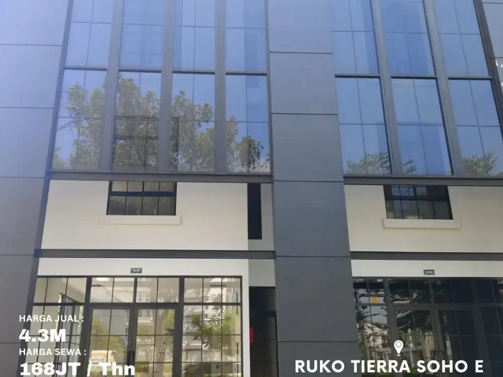 Dijual Disewakan Ruko Tierra SOHO E Surabaya Barat