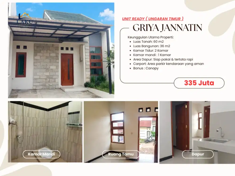 Rumah Canti diUngaran Timur Lokasi Premium Siap Tempati