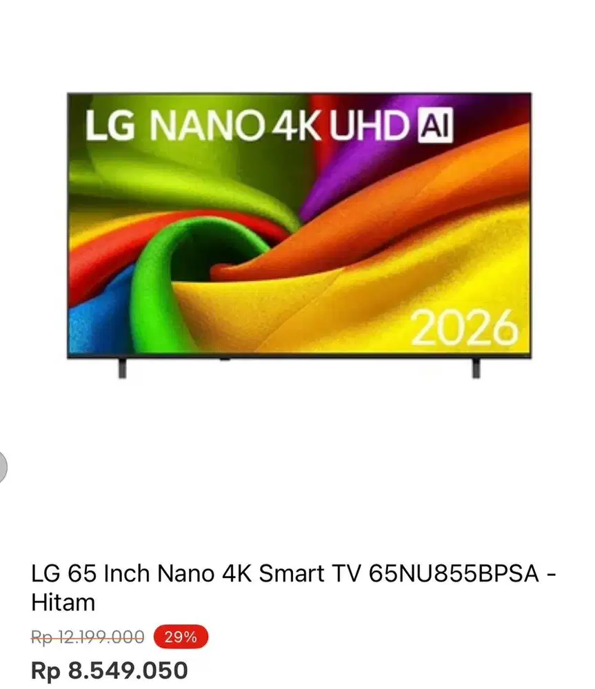 LG SMART TV 4K 65 incj