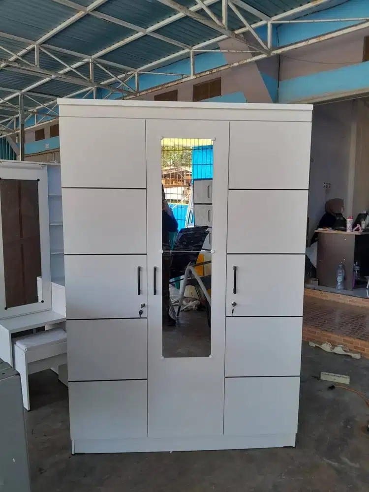 PROMO LEMARI PAKAIAN 3 PINTU GANTUNGAN TINGGI MINIMALIS SALE TERMURAH