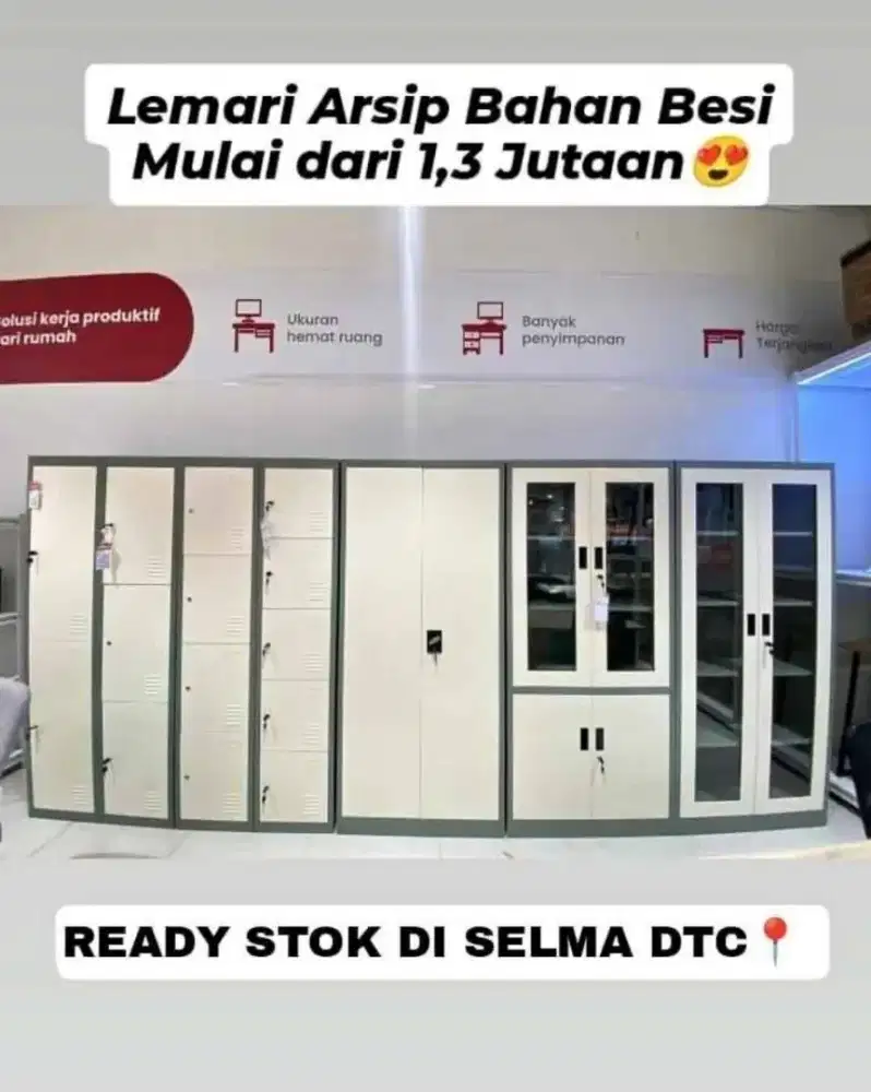 TERLARIS LEMARI BESI SIMON MURAH MINIMALIS
