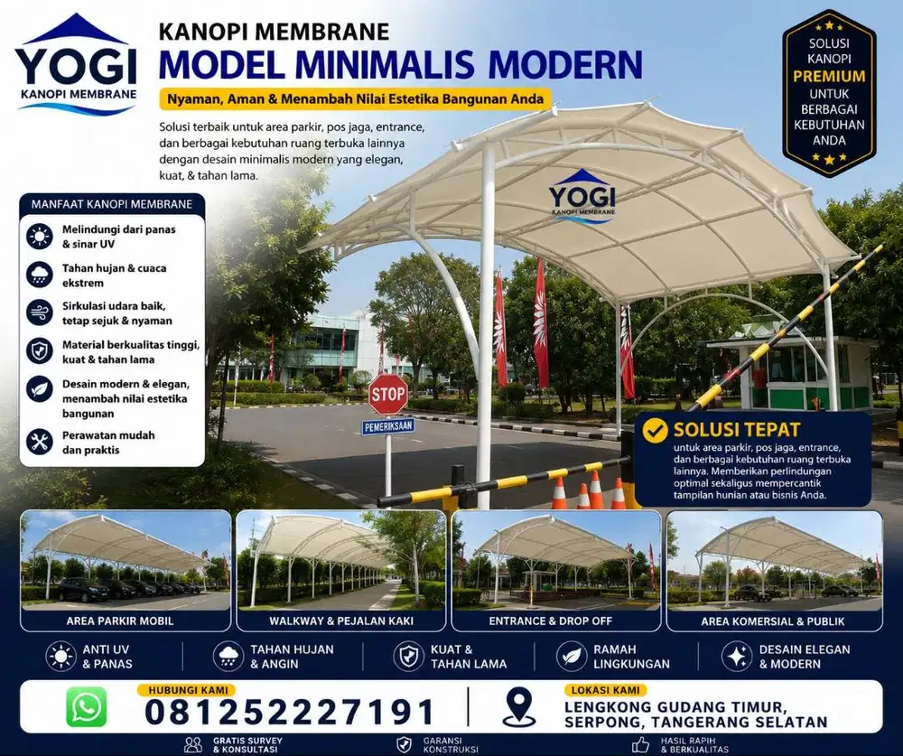 Jasa Kanopi Membrane Custom Sesuai Desain