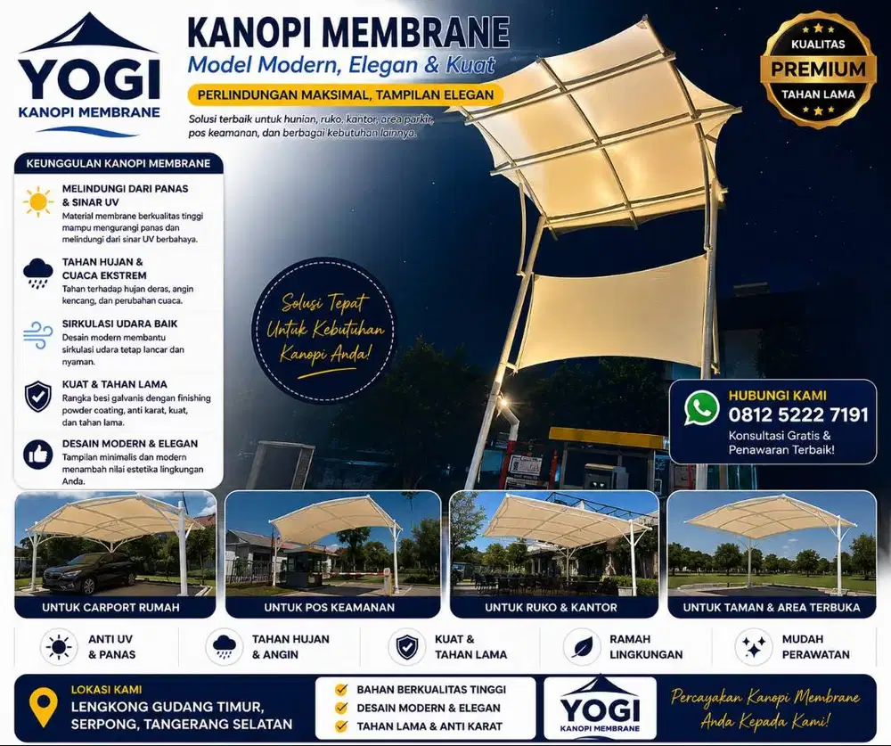 Jasa Kanopi Membrane Tangerang Selatan