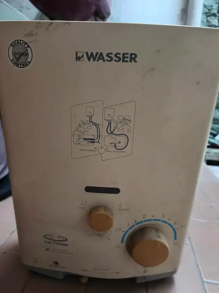 Water Heater Gas Wasser Rusak - Untuk Sparepart atau Teknisi