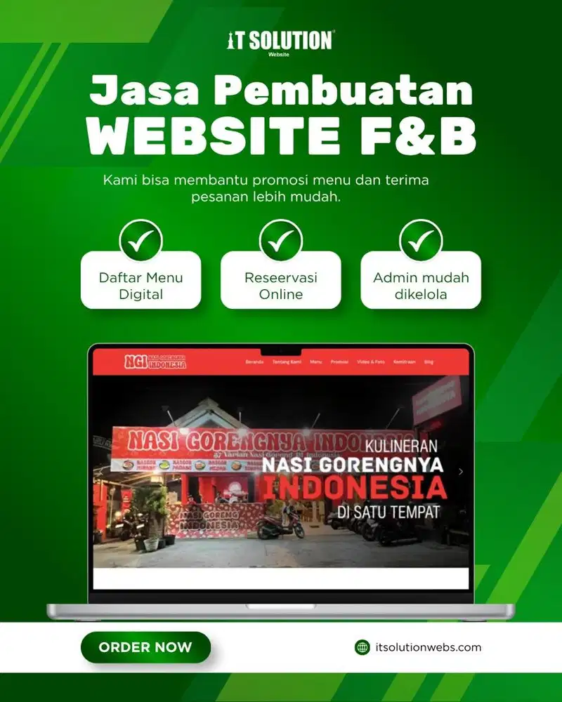 Pembuatan Website Bisnis Kuliner Profesional di Denpasar