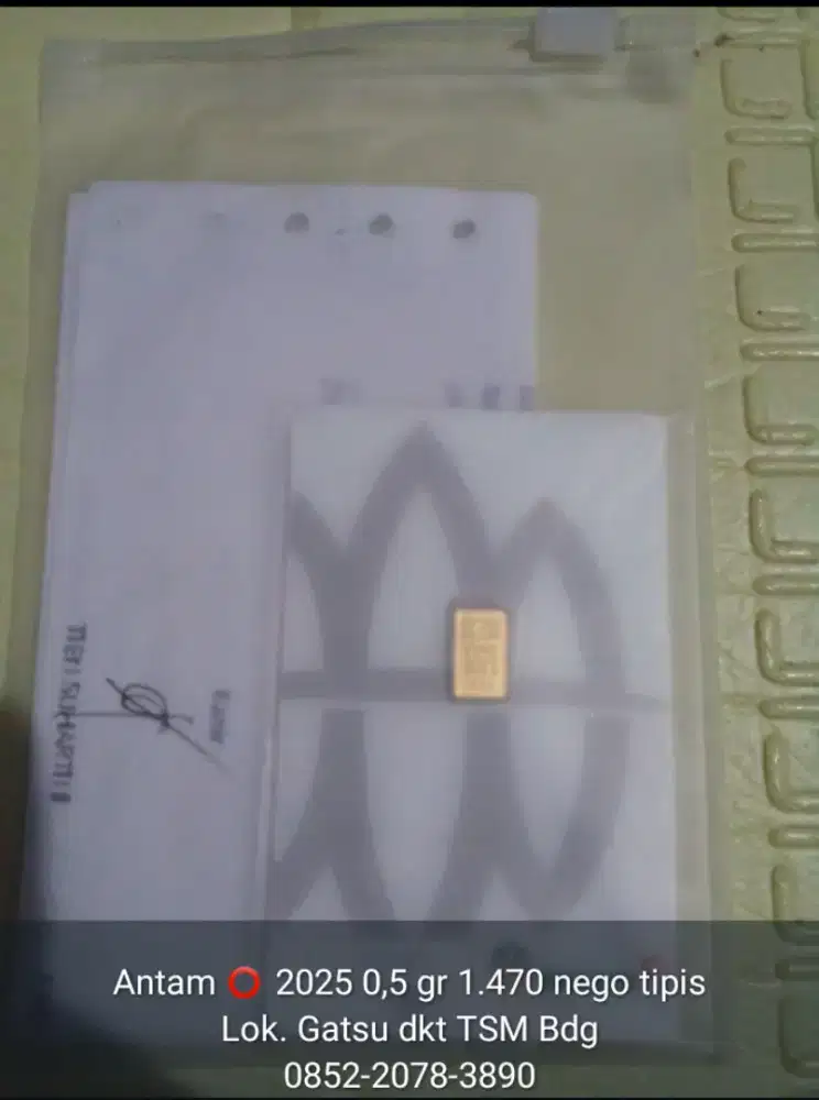 Logam Mulia Emas Batangan Antam Certieye Redmark 0,5 gram & 1 gram