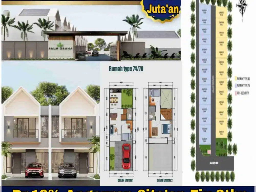 Rumah 2 Lantai Dalam Cluster Hadap Timur Di Kayu Gede 2 Paku Jaya Banyak Bonus Nya