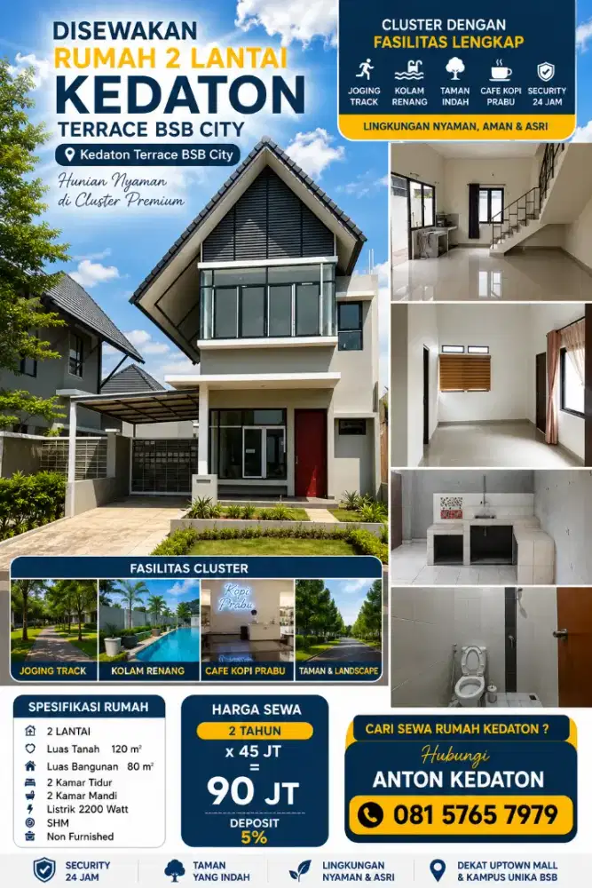 Sewa 2LT Kedaton bsb city dkt hilago beranda bali the miles citraland