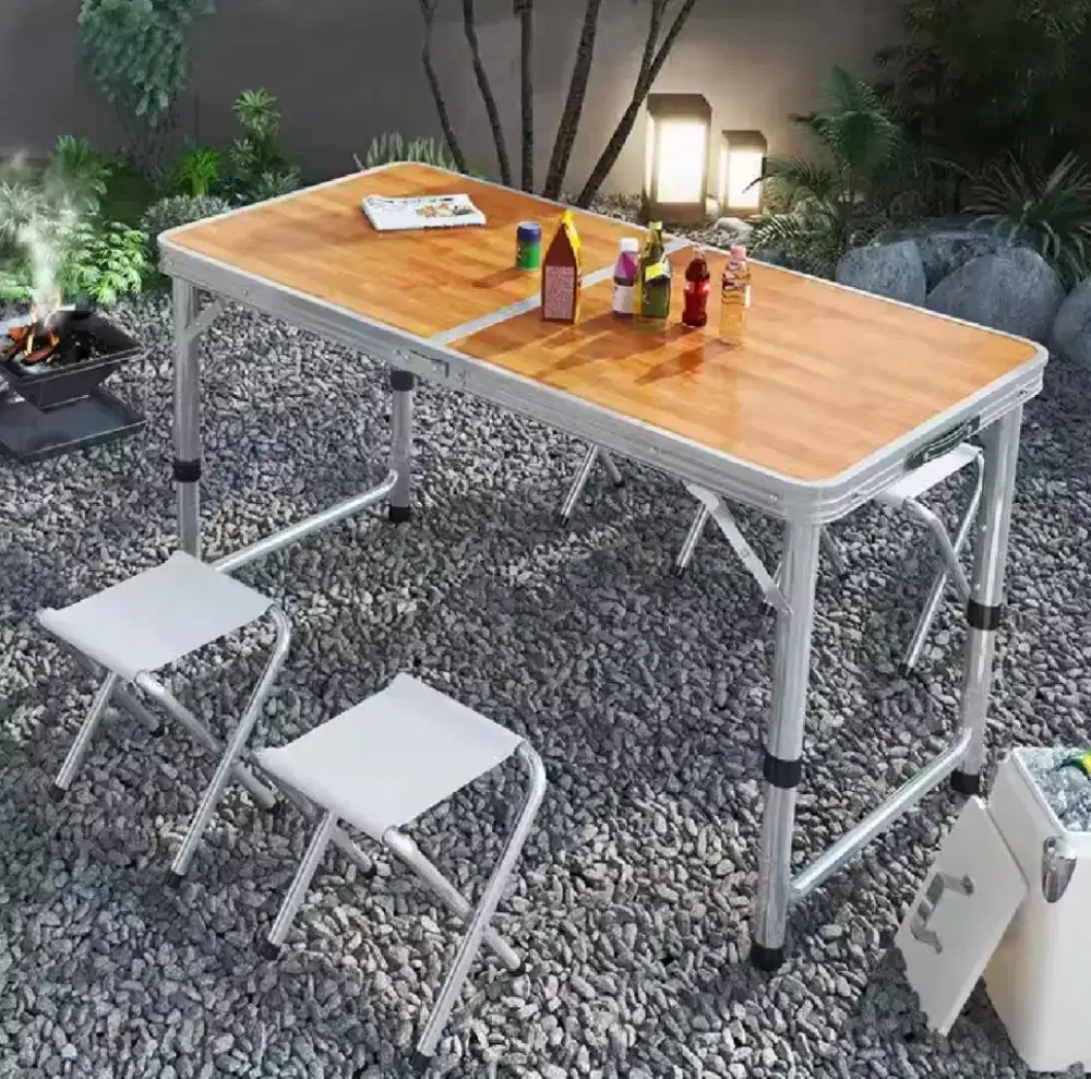 Meja Lipat Meja Koper Portabel Aluminium