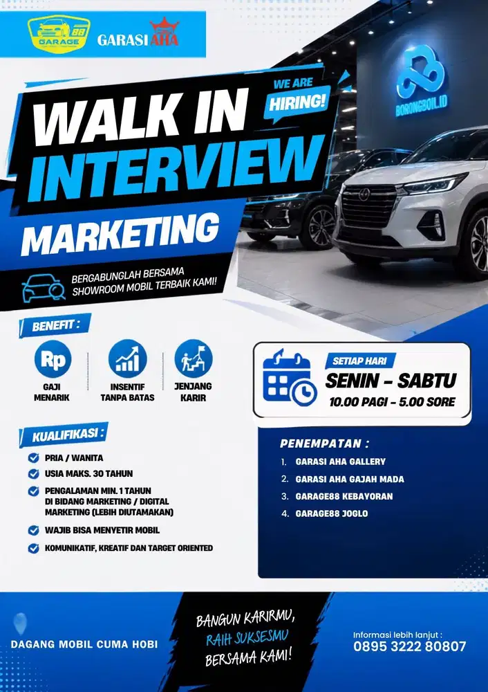 LOWONGAN PEKERJAAN MARKETING & APPRAISAL
