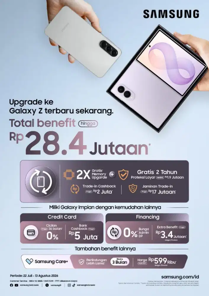 Pre-order Samsung galaxy Z Fold 8 ultra pakai home credit