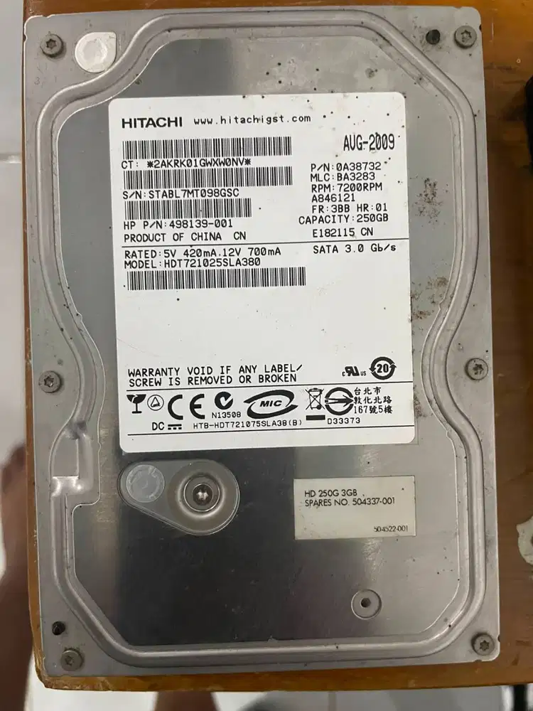Harddisk HDD Hitachi 250GB
