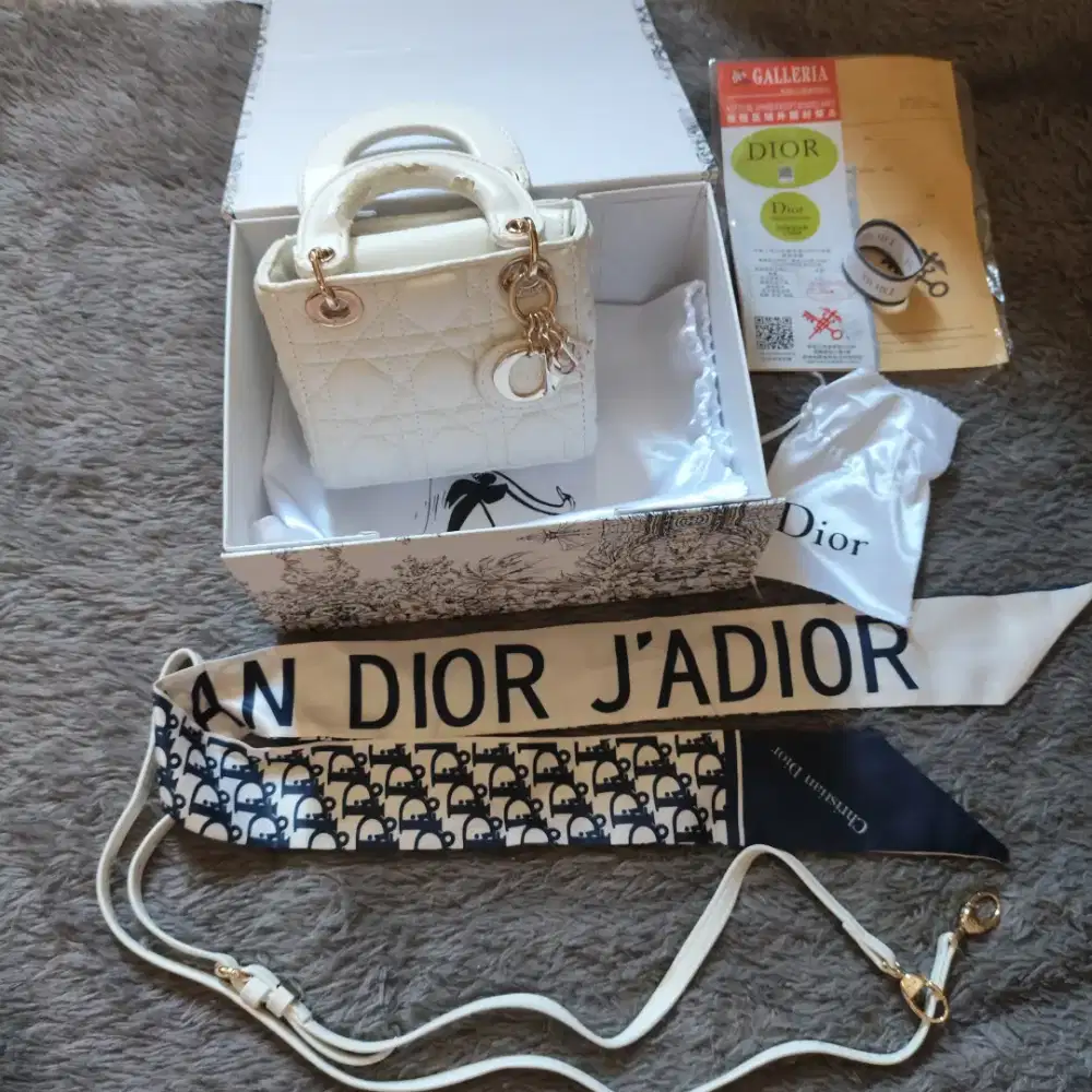 Tas Kulit Dior Mini Lady Top Handle Bag Tas Pesta Handbag Shoulder Bag