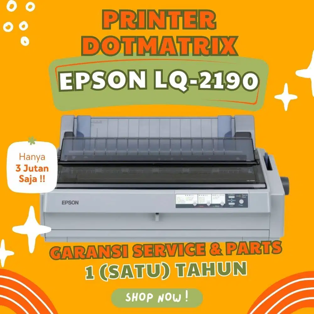Printer EPSON Dot Matrix LQ-2190 Full Set Dus Garansi 1 Tahun N-SW