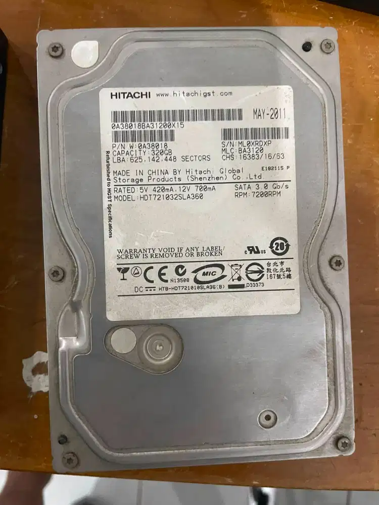 Harddisk HDD Hitachi 320GB