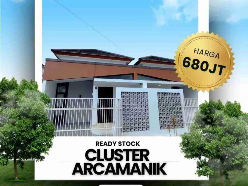 Jual Rumah Baru Cluster Murah di Arcamanik Kota Bandung Dekat Antapani