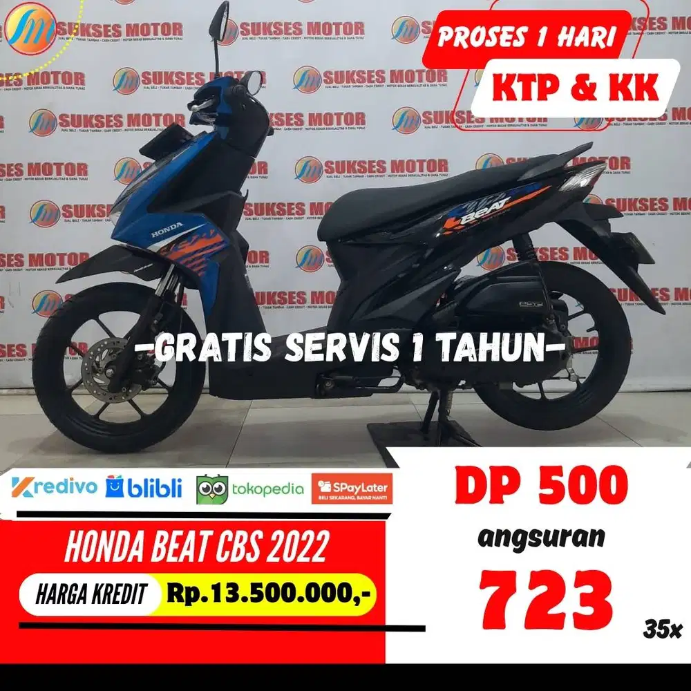DP 500RIBU HONDA BEAT CBS 2022 ANGSURAN SANGAT RINGAN BERGARANSI