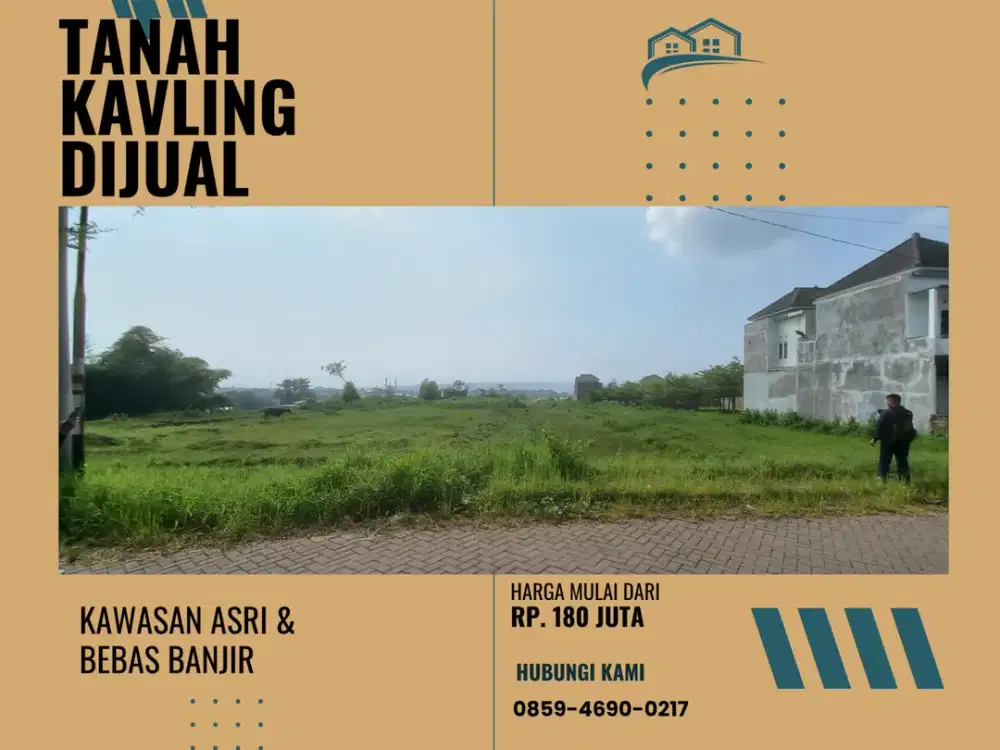 5 Menit Kampus UNMER Malang Cocok Dibangun Rumah Row Jalan 6 Meter Tanah Malang