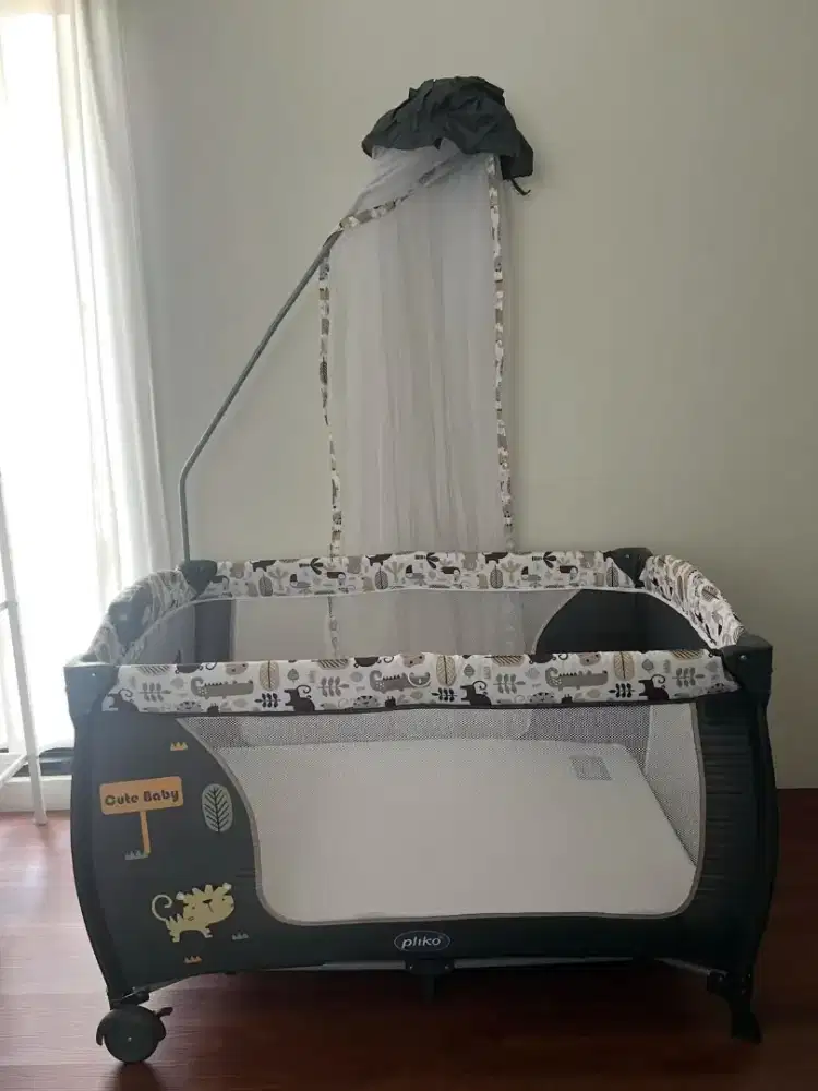 Baby cot PLICO plus kasur IZII 95% BARU