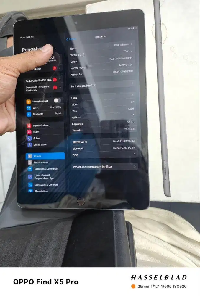 Ipad 8 32 wiffi only orian semua no minus msh bgus bs tker tmabh