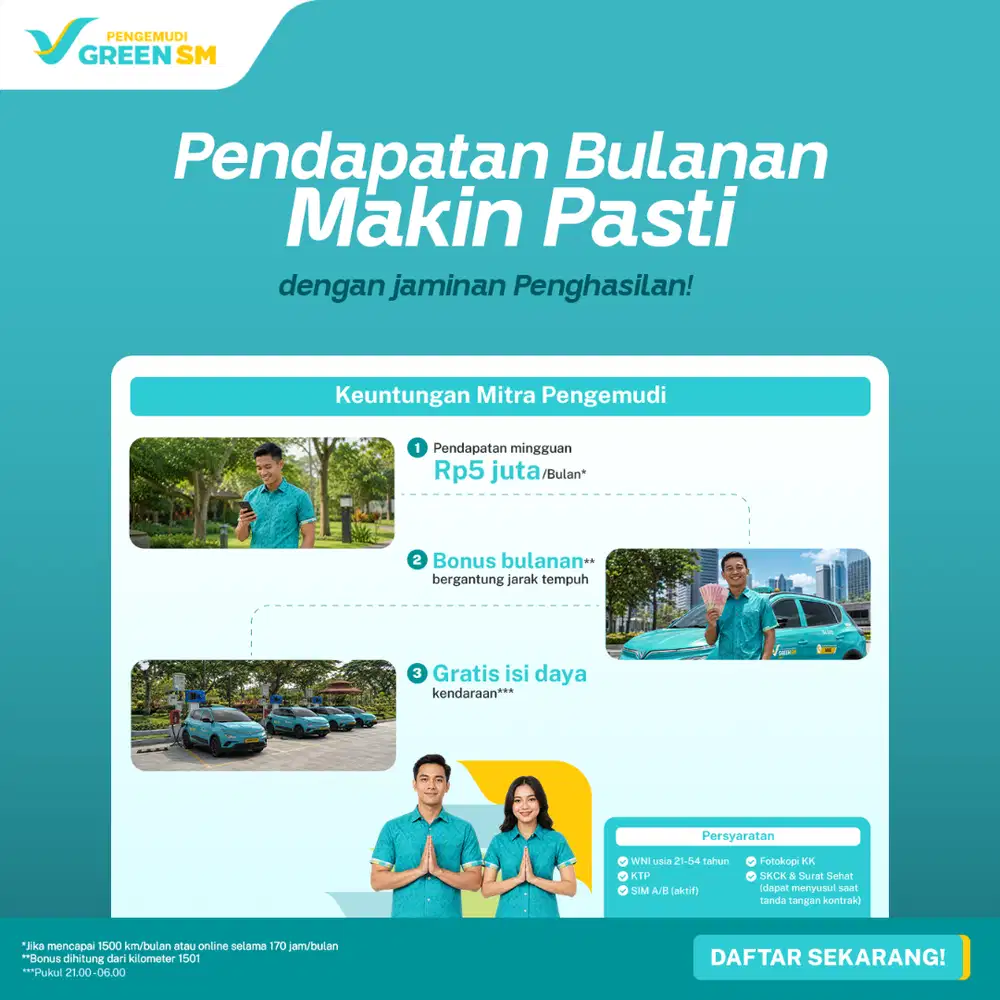 LOWONGAN DRIVER GREEN SM TAXI