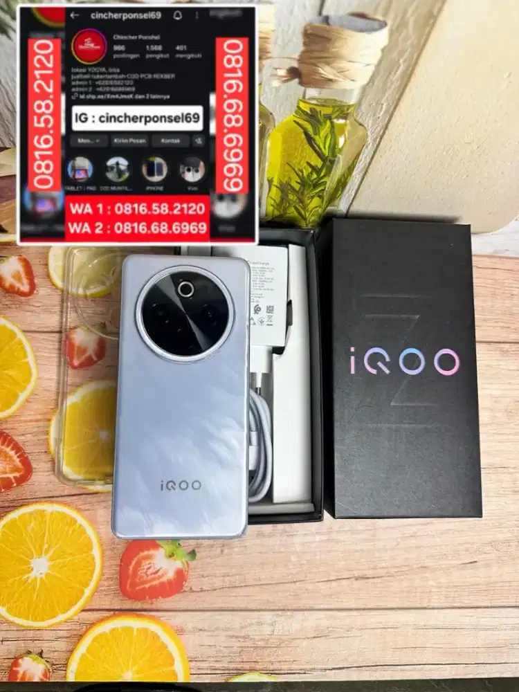 Jual hp likenew IQOO Z10 5G 12/256 istimewa grns aktif siap pakai