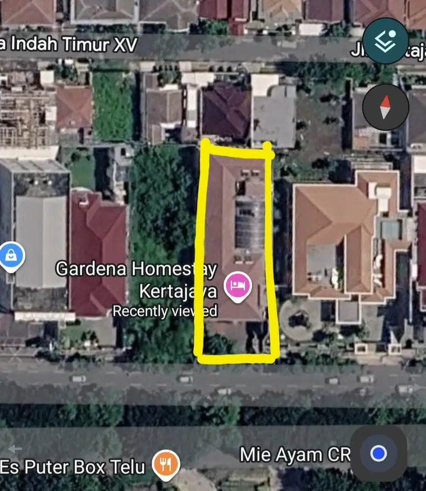 DIJUAL CEPAT! NOL JALAN RAYA KERTAJAYA KOMERSIAL STRATEGIS MURAH BAGUS