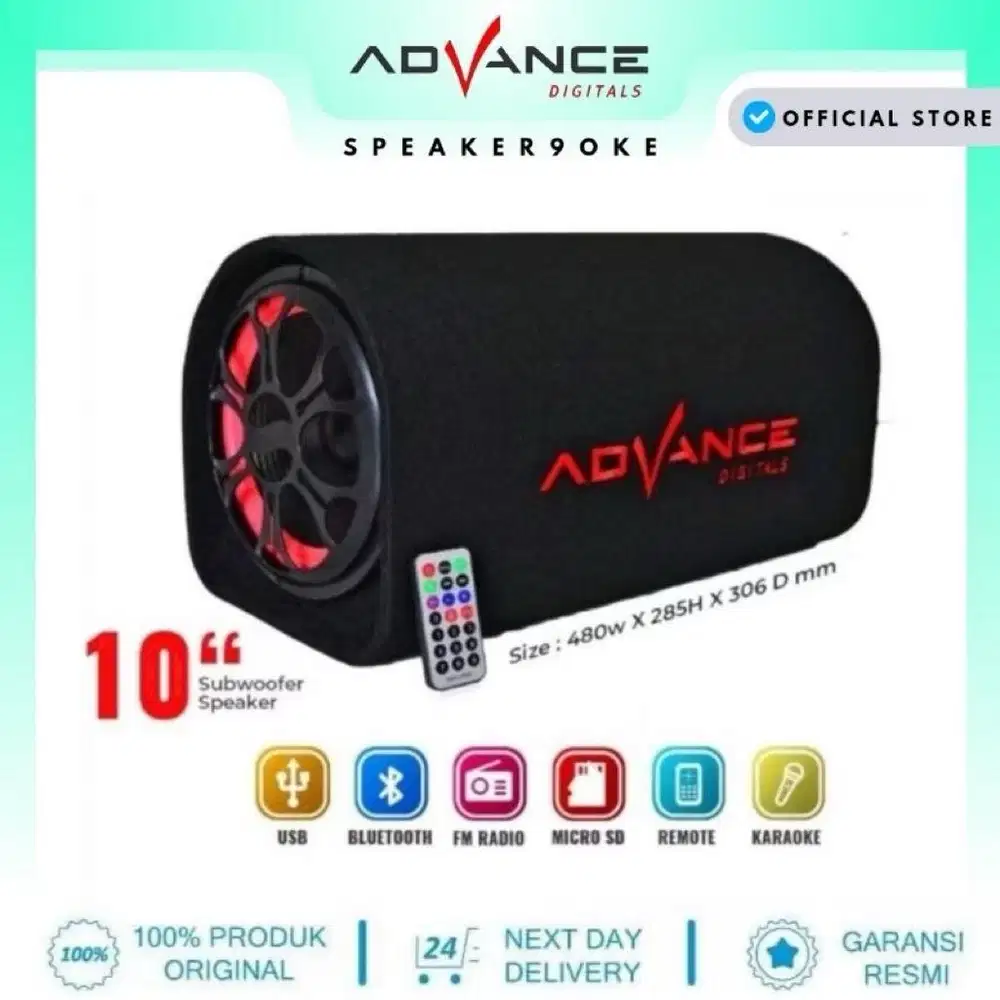 Speaker bluetooth 10 inchi advance