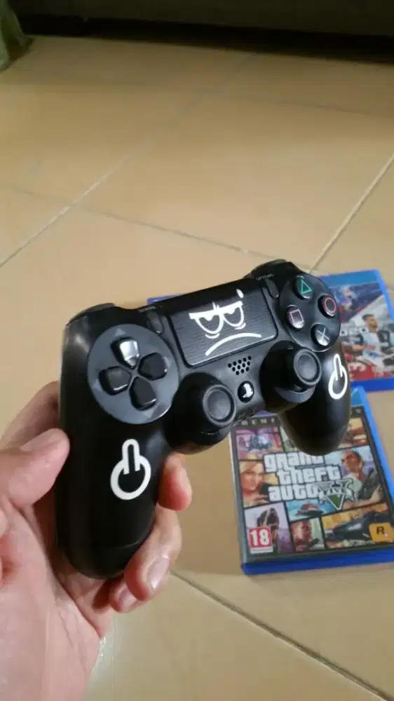 Stik ps4 ori mesin lightbar