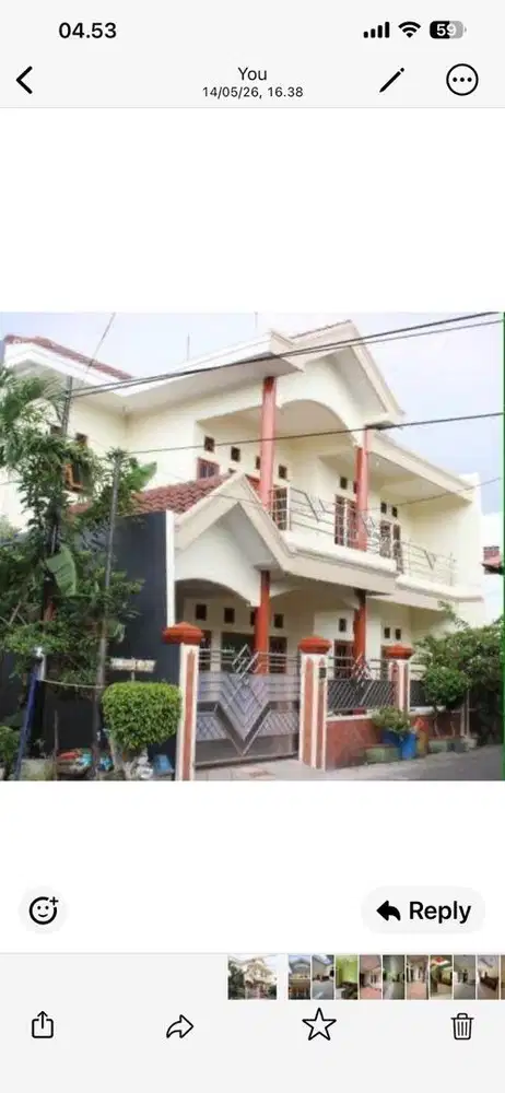 DIJUAL/DISEWAKAN Rumah siap huni 2 lt Jl. Gubeng Kertajaya 6B Surabaya