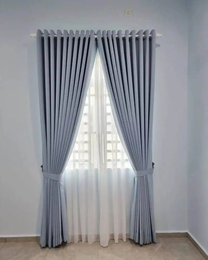 Grosir Gorden Blackout Pasang Skat Klinik Hordeng Pintu Gordyn Vitrase