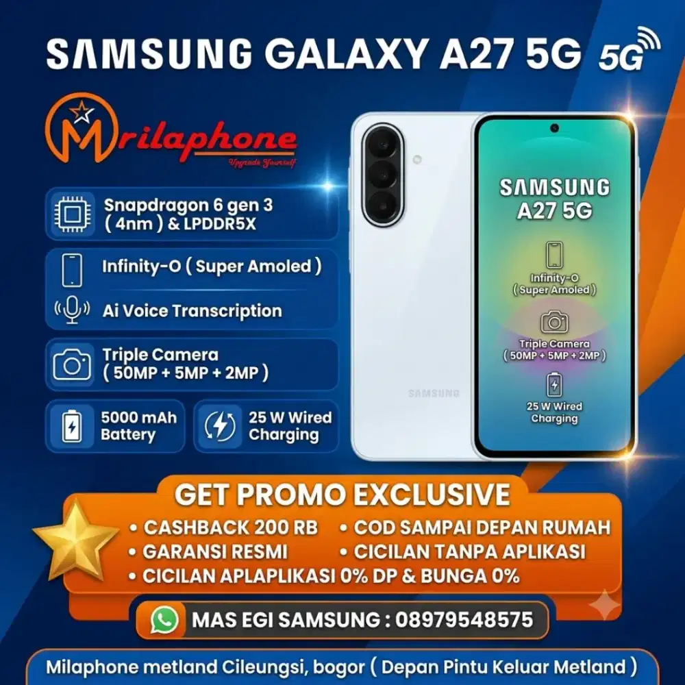 CICILAN HP SAMSUNG A27 TERBARU TANPA APLIKASI