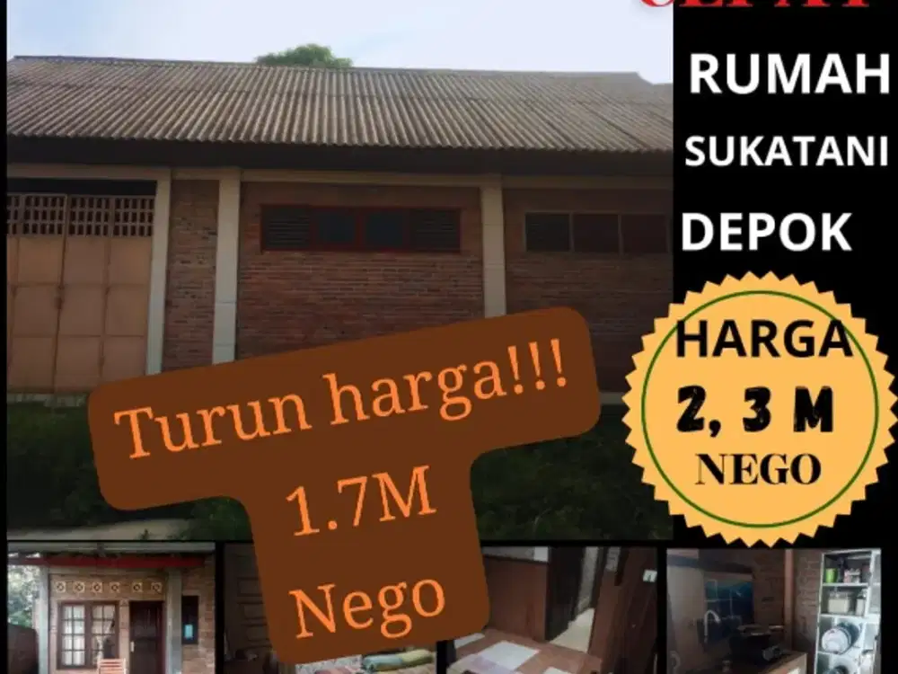 DIJUAL CEPAT  RUMAH DI DEPOk