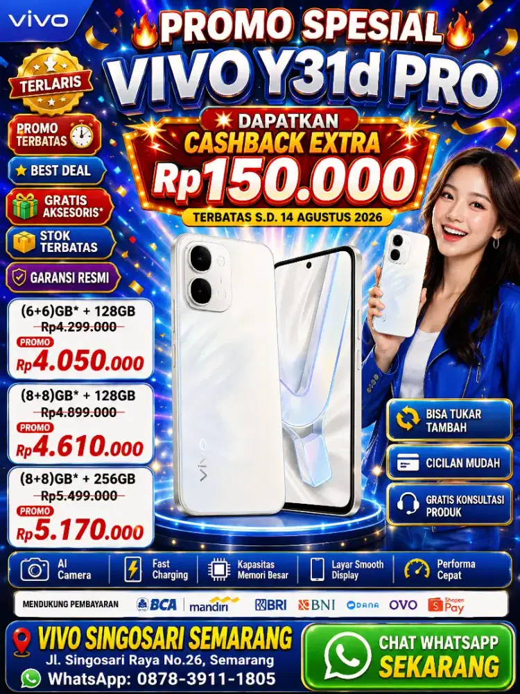 PROMO CASHBACK VIVO Y31D PRO SERIES