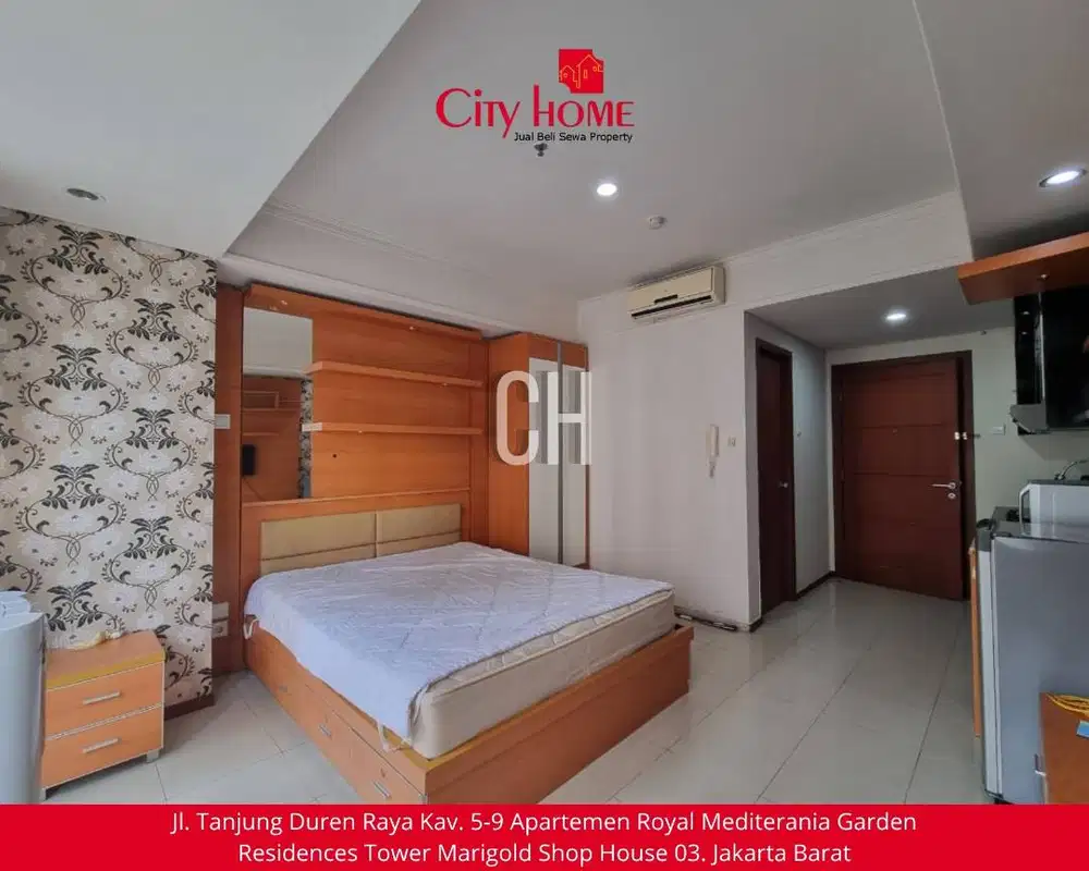 Sewa Apartemen Studio Furnish Royal Mediterania Garden Residences
