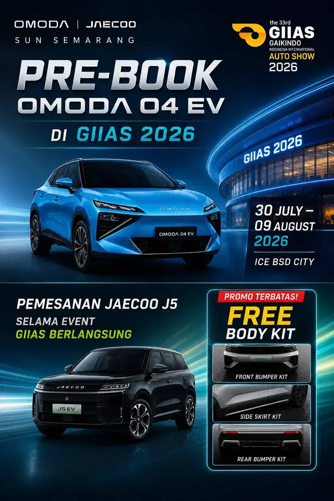 JAECOO J5 PREMIUM PROMO FREE ASURANSI