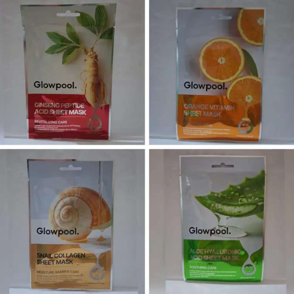 HARGA PROMO: Masker Wajah/ Mask Sheet Glowpool dari Korea (per pcs)