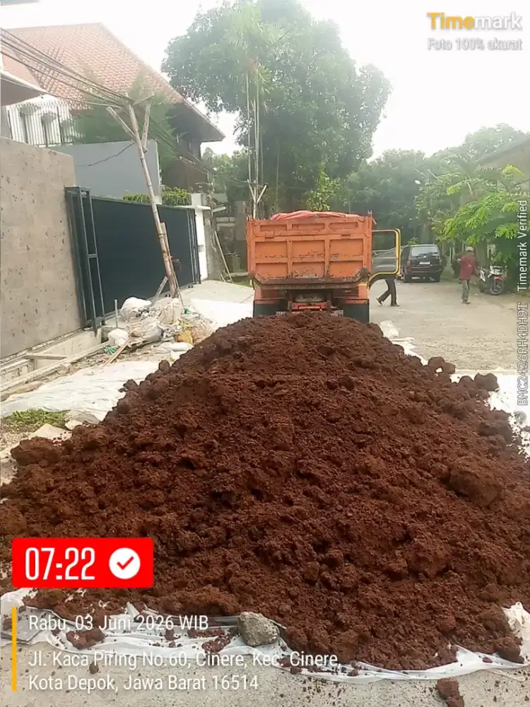 Jasa urugan tanah merah dan buang puing