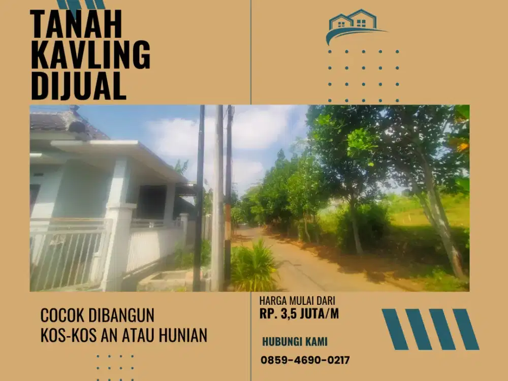 Tanah Malang Cocok Bangun Kos Kosan 5 Menit Kampus UB Malang Row Jalan 6 Meter