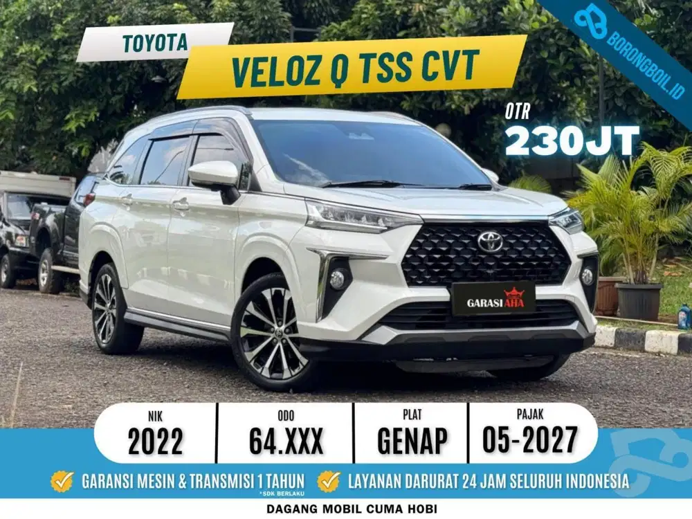 Veloz Q tss cvt 2022 putih metalik