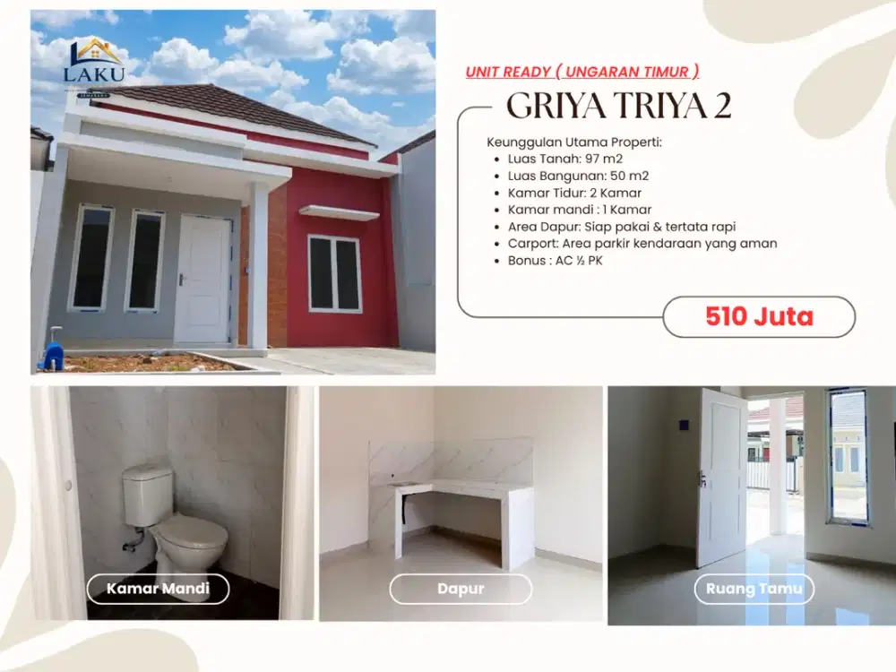 RUMAH SIAP HUNI LOKASI PREMIUM DEKAT EXIT TOL UNGARAN!