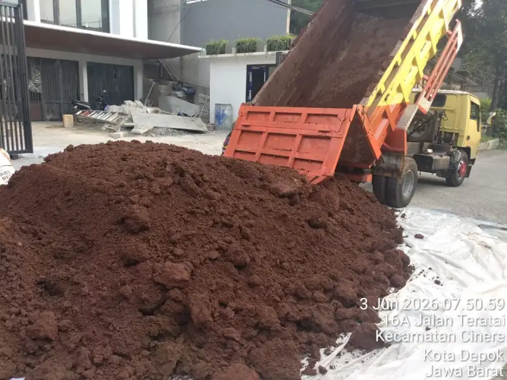 Jasa urugan tanah merah dan buang puing proyek