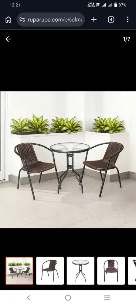 PROMO!! SELMA YIRA SET TABLE + 2 CHAIRS